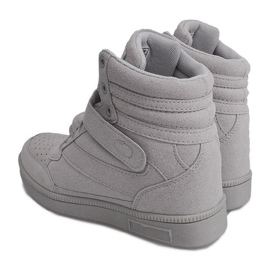 Šedé klínové tenisky XW33268 šedá 1 Šedé klínové tenisky XW33268 šedá 1