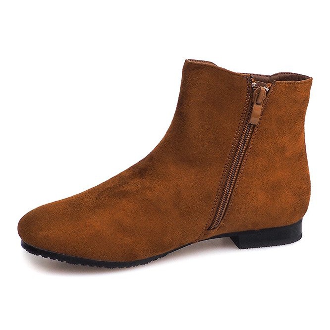 Suede Booties Chelsea boots 7-133 Camel hnědý 1
