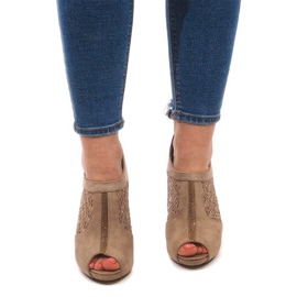 Otevřené boty na vysokém podpatku LL05 Khaki vícebarevný zelená 1