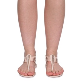 Sandály Meliski S Cyrkoniami 001-356 Béžová béžový 2