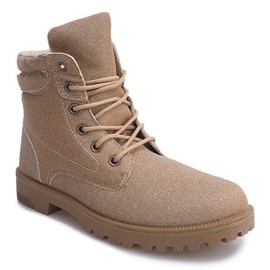 Timberki Trapery TL042-12 ZLATÁ / HNĚDÁ zlatý 2