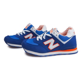 Tenisky Sportowe JK-33 ROYAL / WHITE / ORANGE modrý 1