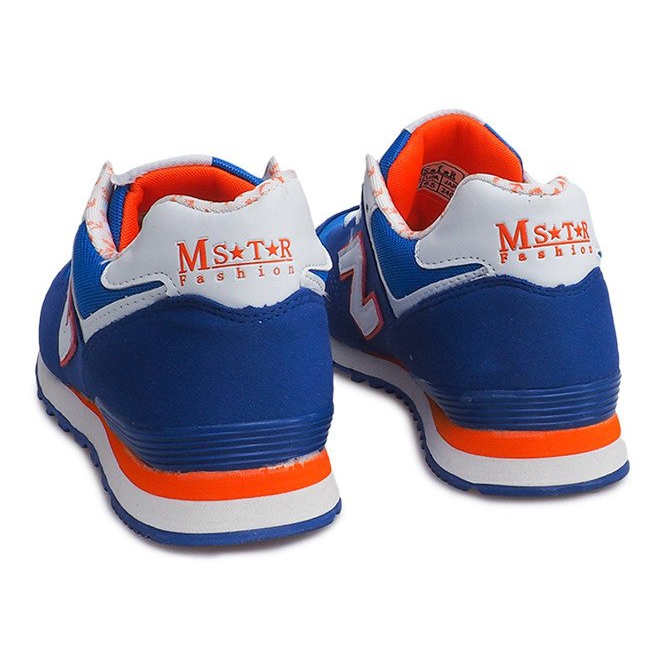 Tenisky Sportowe JK-33 ROYAL / WHITE / ORANGE modrý 2