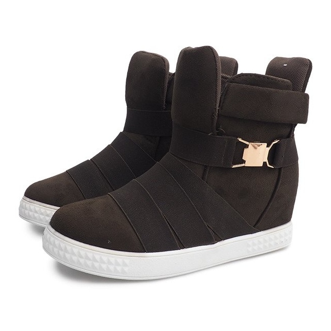 Klínové tenisky 669 olivové zelená 1