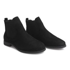 Semišové kozačky Jodhpur boty B2814-KB černé černý 1
