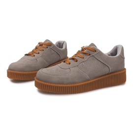 Creepers boty na šedé platformě HBK1015 šedá 3