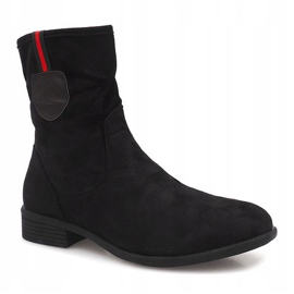 Semišové kozačky Jodhpur PT9853 Black černý 1