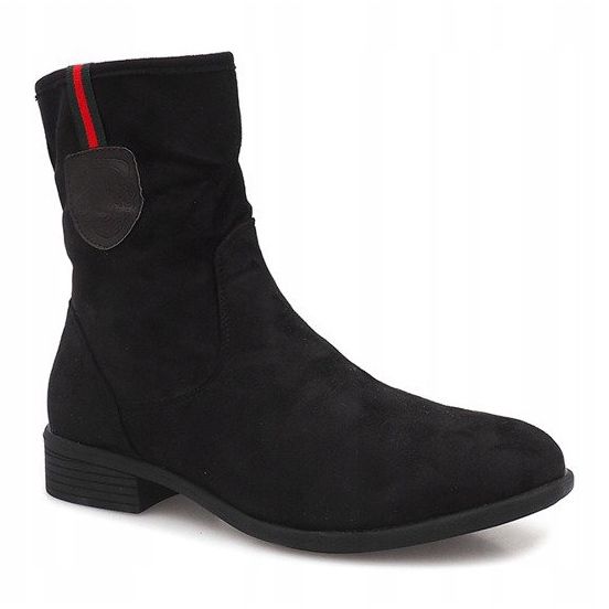 Semišové kozačky Jodhpur PT9853 Black černý 1
