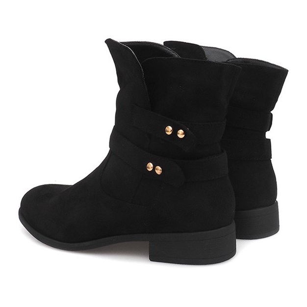 Suede Booties Jodhpur boty SG803 Black černý 1