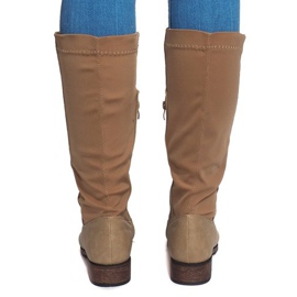 Vysoké teplé boty BL2838 Khaki zelená 1 Vysoké teplé boty BL2838 Khaki zelená 1