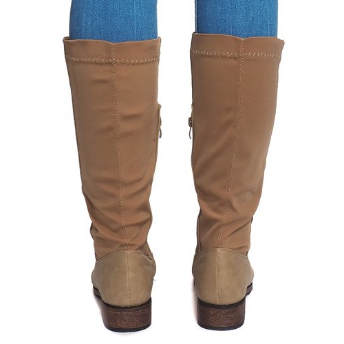 Vysoké teplé boty BL2838 Khaki zelený 1