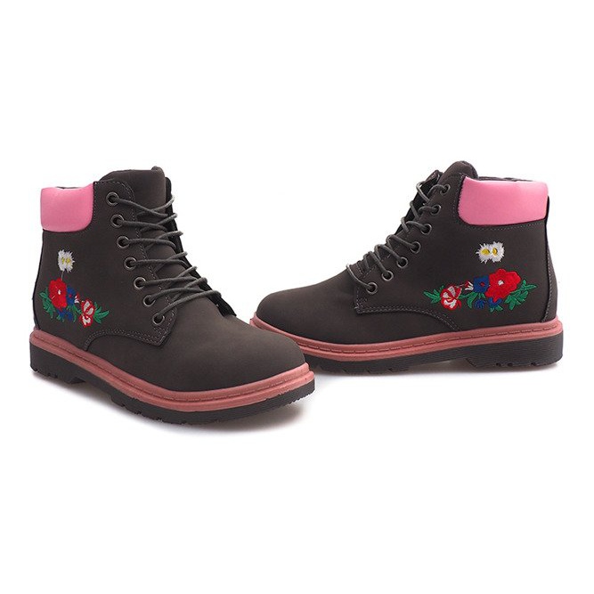 Zateplené kozačky SJ1669-6 šedé šedá 1