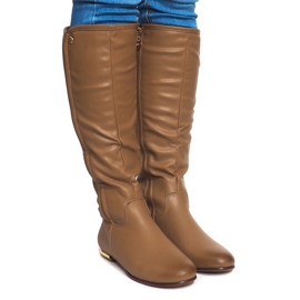 Vysoké teplé boty TL12865-18 Khaki vícebarevný zelený 1