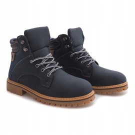 Teplé kozačky SJ8043 Navy Blue námořnická modř 1