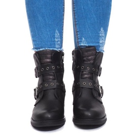 Teplé boty se sponou M170, černé černý 1