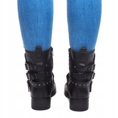 Teplé boty se sponou M172 černé černá 1