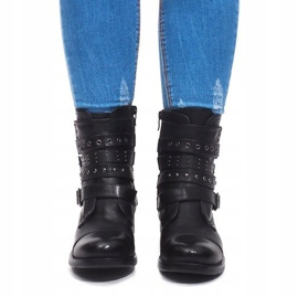 Teplé boty se sponou M172 černé černá 2