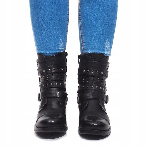 Teplé boty se sponou M172 černé černá 2