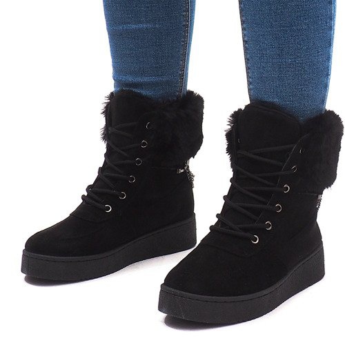 Teplé tenisky 16-560 černé černá 1