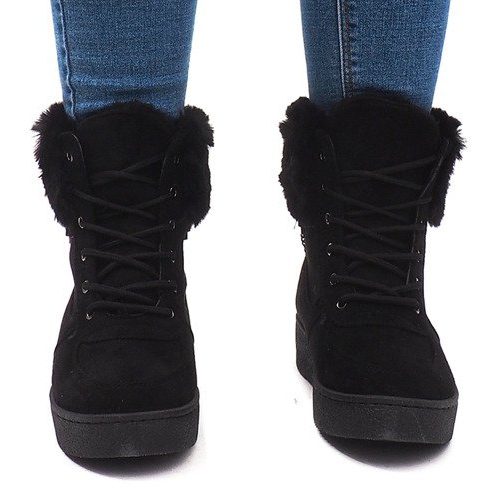 Teplé tenisky 16-560 černé černý 2