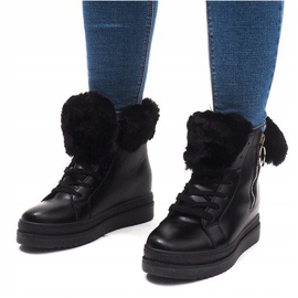 Teplé tenisky SJ665-1 černé černá 2