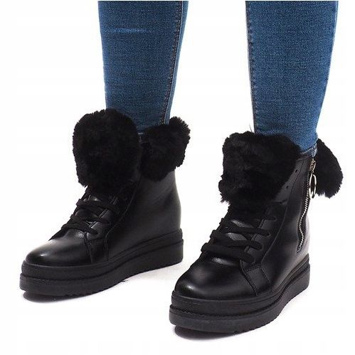 Teplé tenisky SJ665-1 černé černý 2