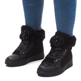 Teplé tenisky KB-045 černé černý 1