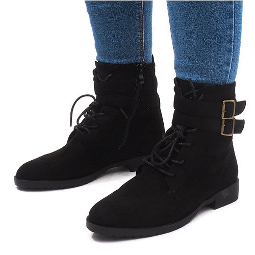 Teplé boty Jodhpur boty H7187 černé černý 1