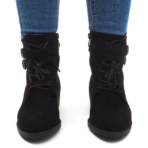 Teplé boty Jodhpur boty H7187 černé černý 2