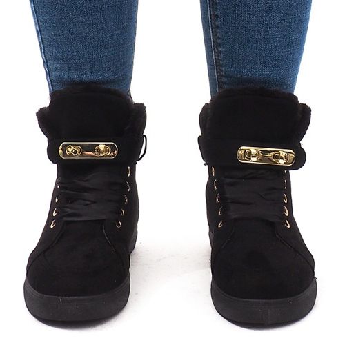 BM Teplé tenisky BOK-1122 černé černý 2