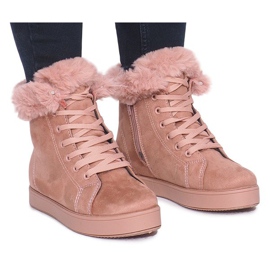 Teplé tenisky XY-288 růžové růžový 2