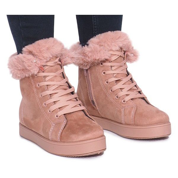 Teplé tenisky XY-288 růžové růžový 2