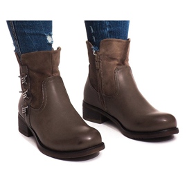 Teplé boty 4417 Khaki vícebarevný zelený 1