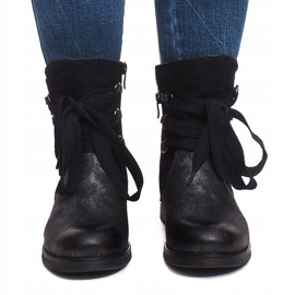 Teplé, nošené boty S113 Black černý 1