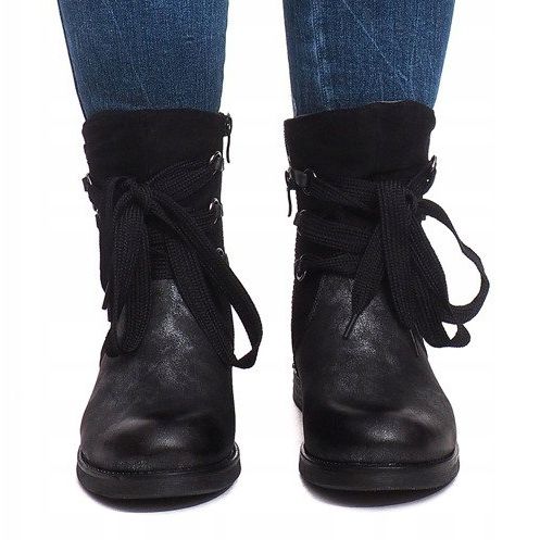Teplé, nošené boty S113 Black černý 1