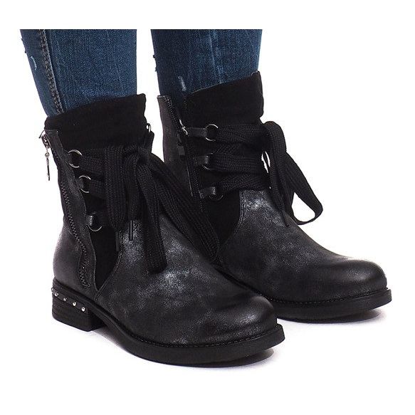 Teplé, nošené boty S113 Black černý 2