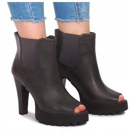 Otevřené boty na sloupku B2901-PB Šedá 1