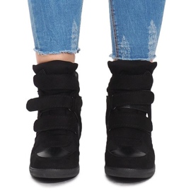 Klínové tenisky BZ8386 černé černá 1