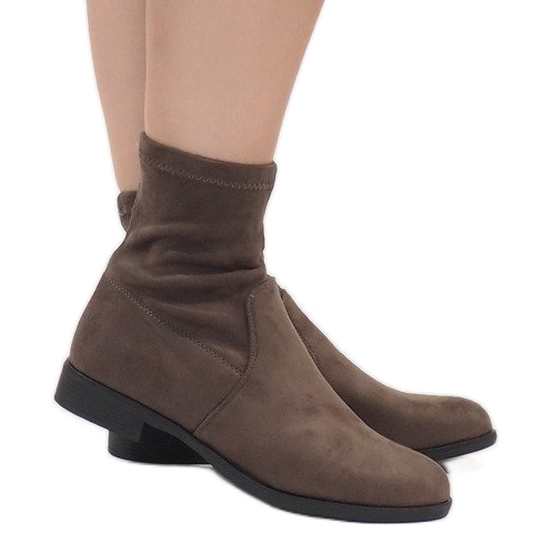 Semišové kozačky Jodhpur XQ99 Khaki vícebarevný zelená 2