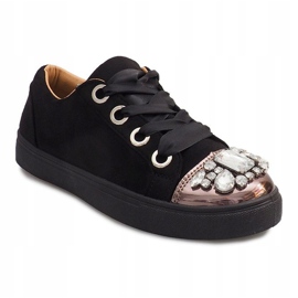 Bohatě zdobené tenisky 6192 černé černý 1
