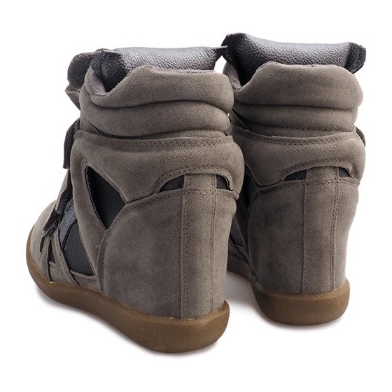 Klínové tenisky R9686 šedé šedá 1 Klínové tenisky R9686 šedé šedá 1