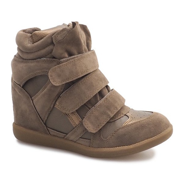 Klínové tenisky R9686 Khaki vícebarevný zelený 1