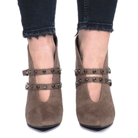 Béžové kotníkové boty Karine béžový 1