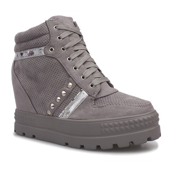 Šedé semišové tenisky Maxime šedá 2