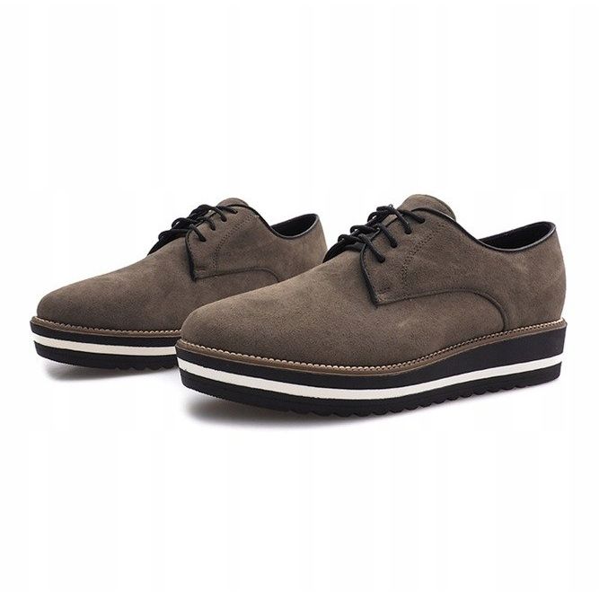 Olivové šněrovací boty od Paulette khaki 2