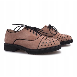 Růžové brogues s cvočky Raymonde růžový 1 Růžové brogues s cvočky Raymonde růžový 1