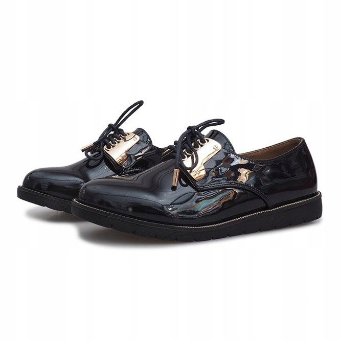 Tmavě modré lakované boty Rose námořnická modř 2