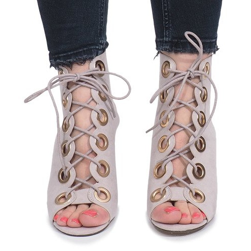 Šedé boty Sylviane šedá 1