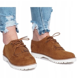 Velbloudí mokasíny s drtivými tvrdými třásněmi hnědý 2