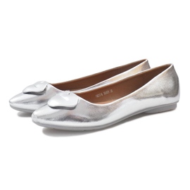 Stříbrné balerínky s ústy v ústech šedá 2 Stříbrné balerínky s ústy v ústech šedá 2